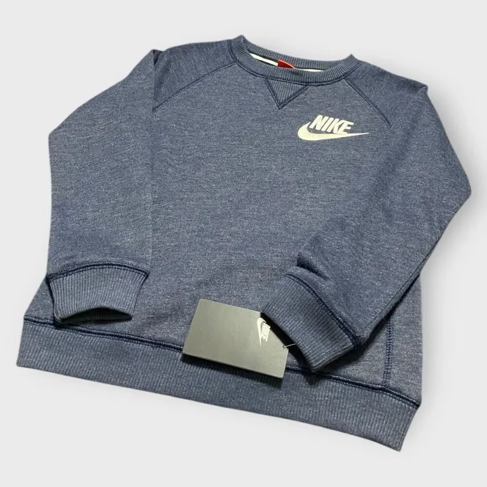 Nike Sportswear Club Fleece Big Kids Crew-Neck Sweatshirt Boys size 6 New NWT